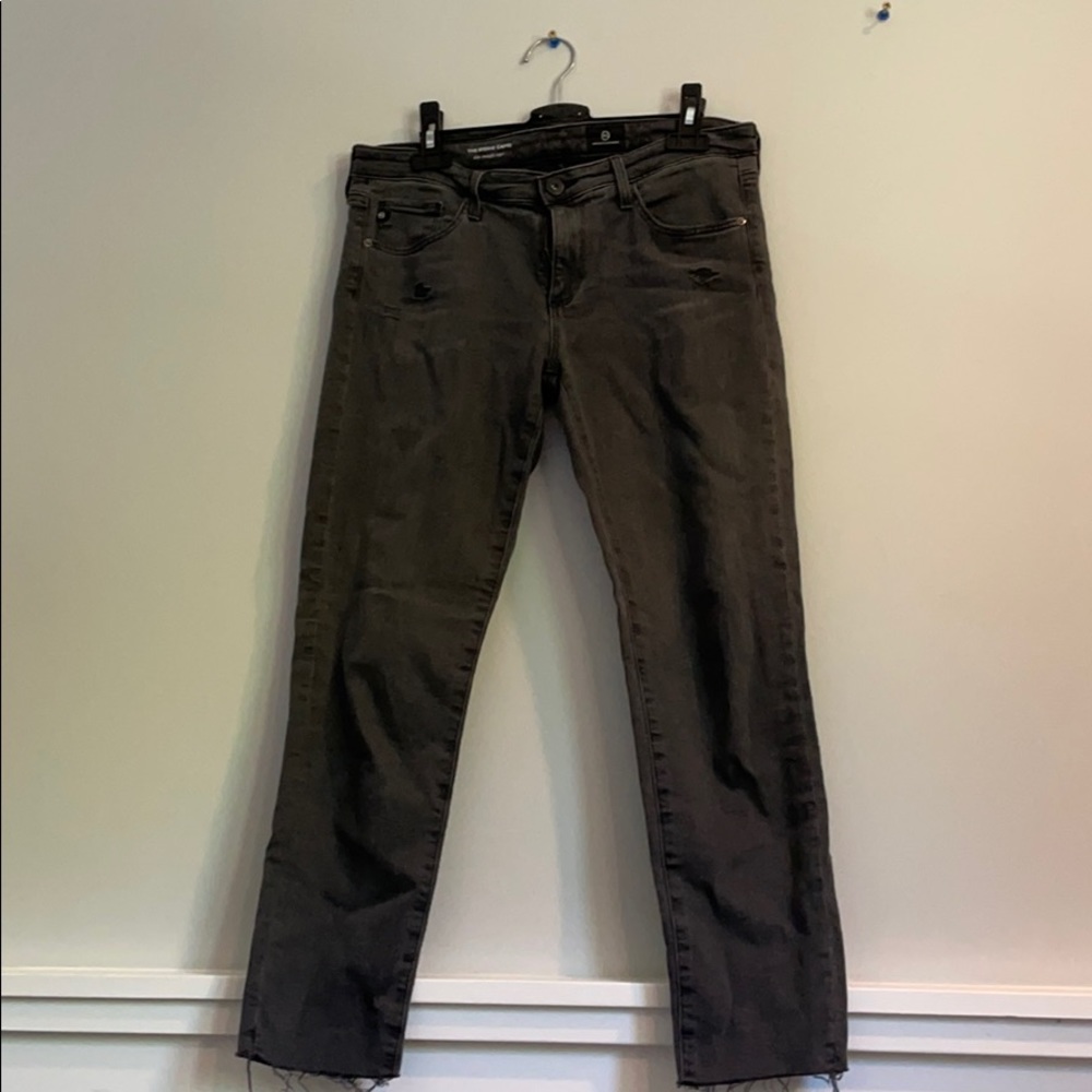 AG gray crop jeans